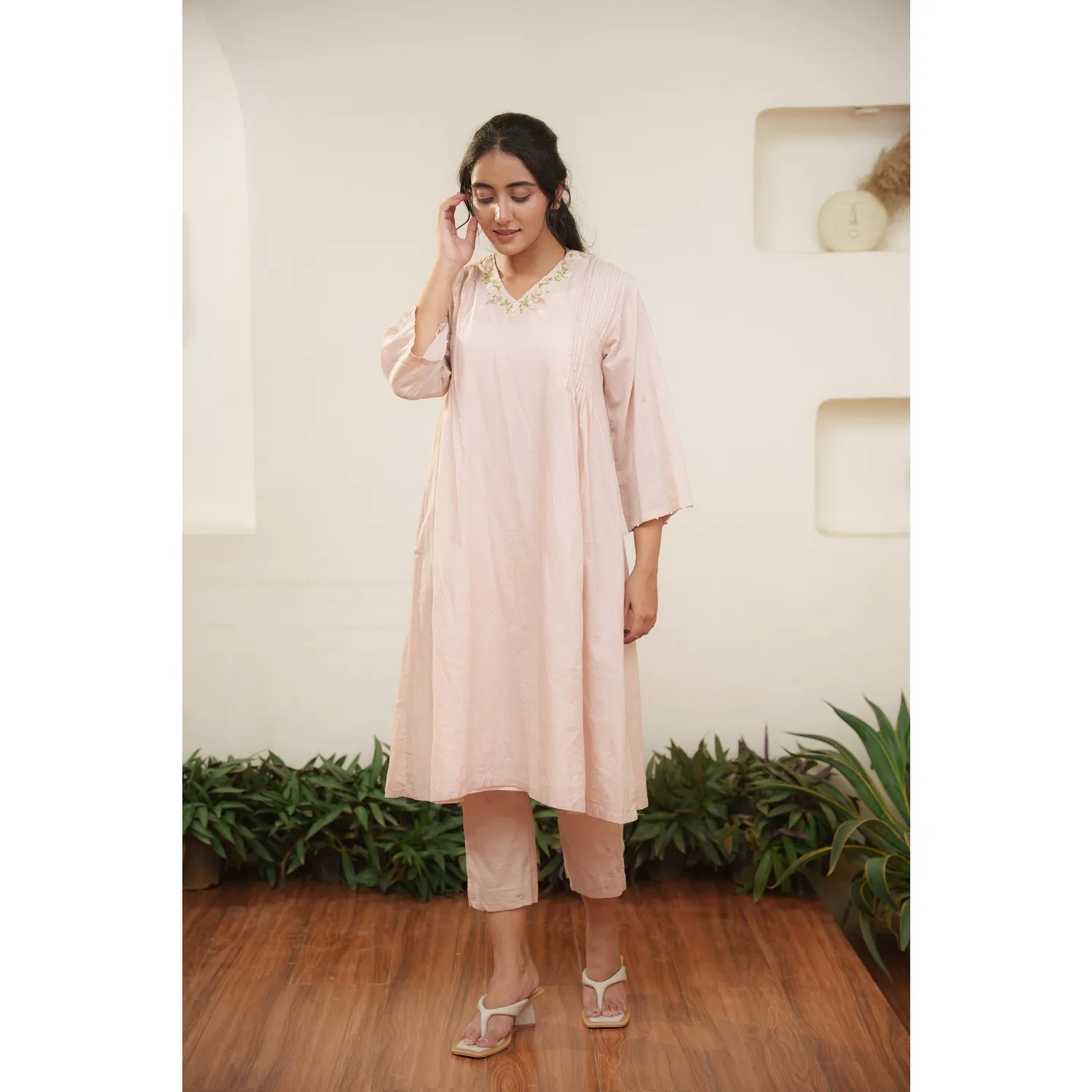 Our Dve Capsule 9 pantaloni cotone rosa 36"