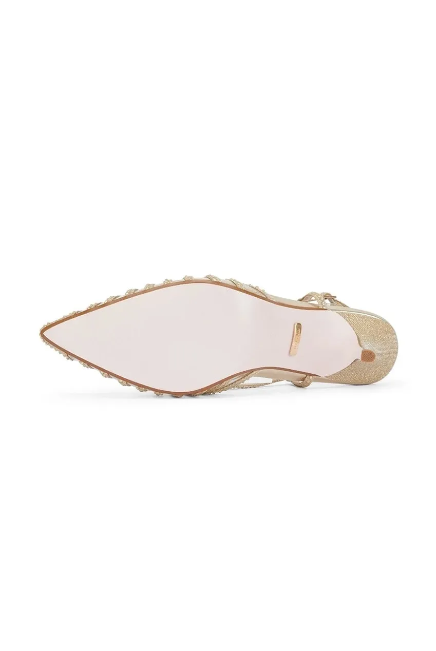 Malow London Selena décolleté slingback neri tacco 8,5