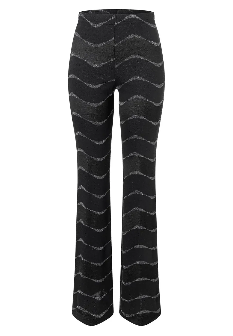 Ana Alcazar Olyra pantaloni zampa neri lurex