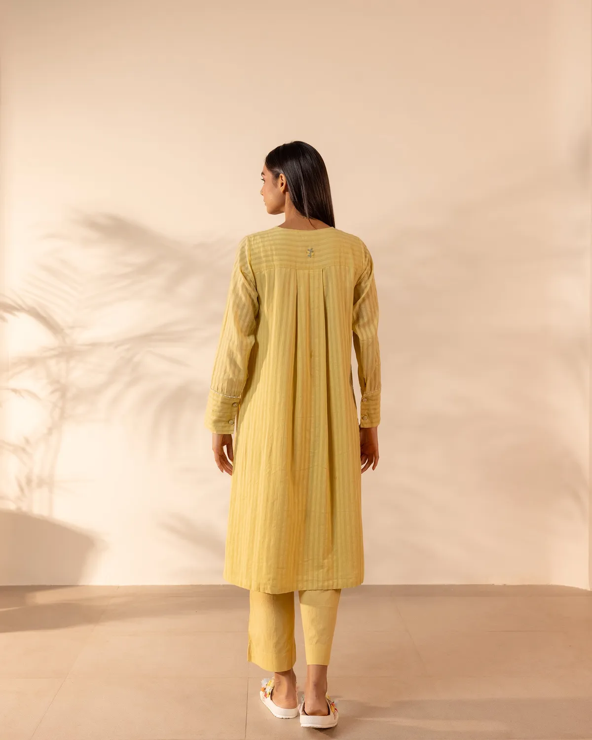 Our Dve Honeydew pantalone giallo ocra cotone 37"