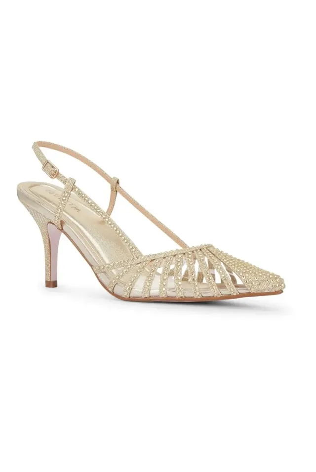 Malow London Selena décolleté slingback neri tacco 8,5