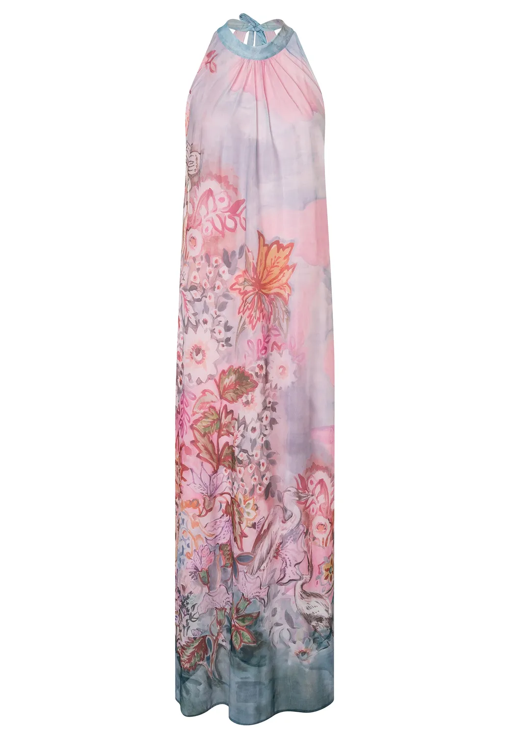 Ana Alcazar Desly abito maxi floreale rosa