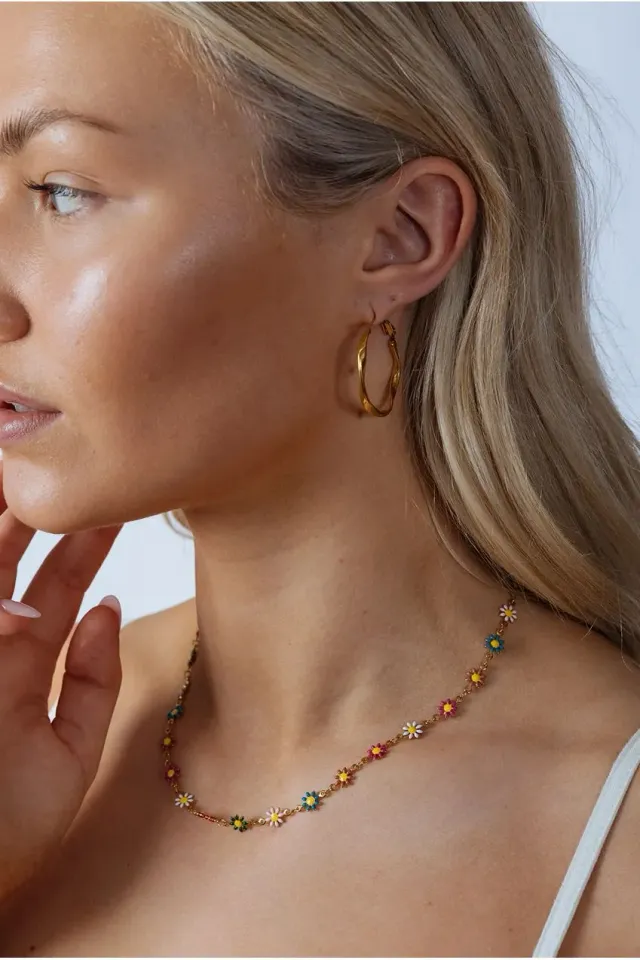 SVNX Daisy Chain collana oro multi fiori