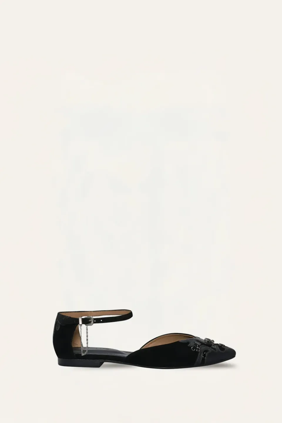 Johanna Ortiz Moonlit Canopy ballerine nere pelle fibbia
