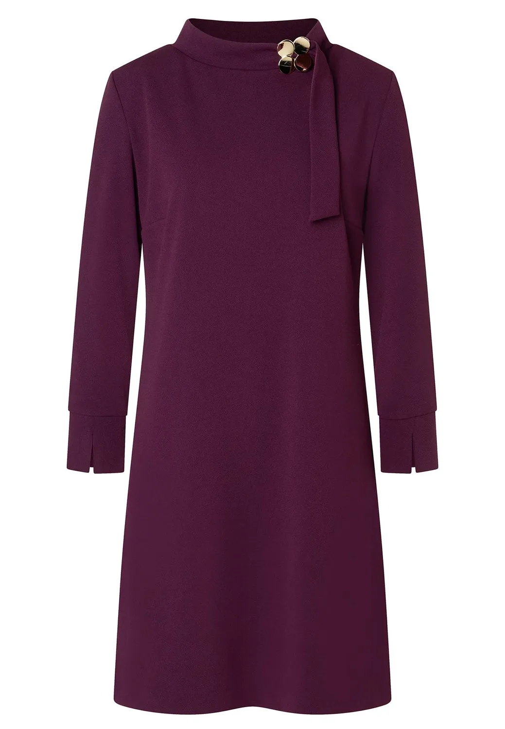 Ana Alcazar Adora abito mini bordeaux collo coreana