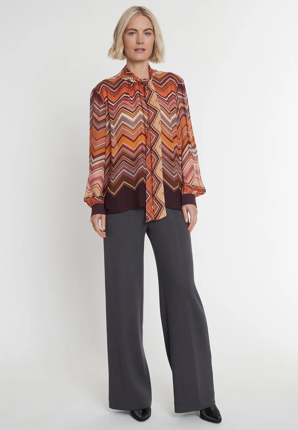 Ana Alcazar Manika blusa con fiocco zigzag