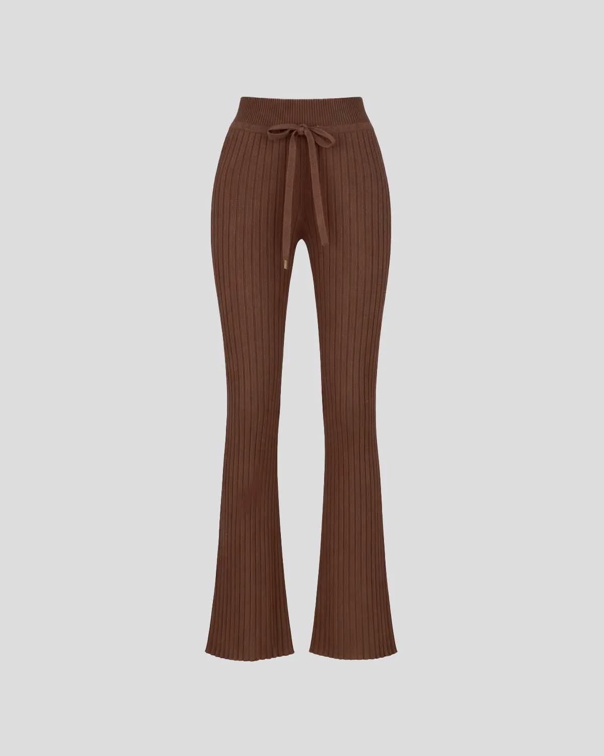 Violante Nessi Svevo pantaloni maglia marrone zampa