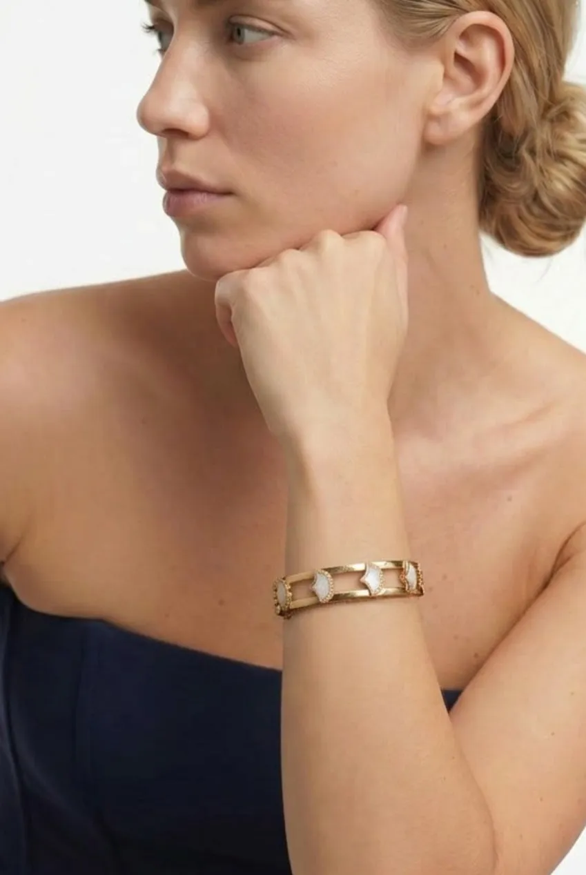Uchi & Soto Gingko Gold bracciale oro foglia misura unica