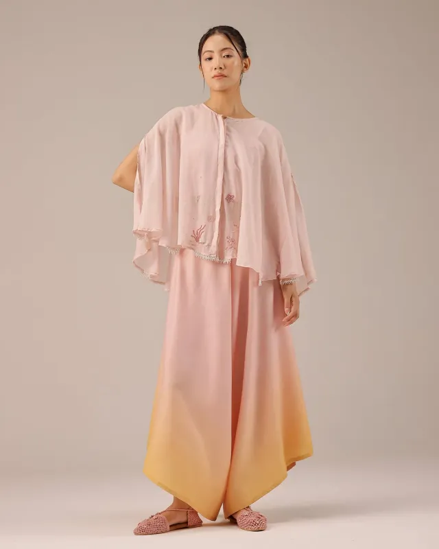 Our Dve Golden Dune Top Tube Top Completo rosa palazzo lino