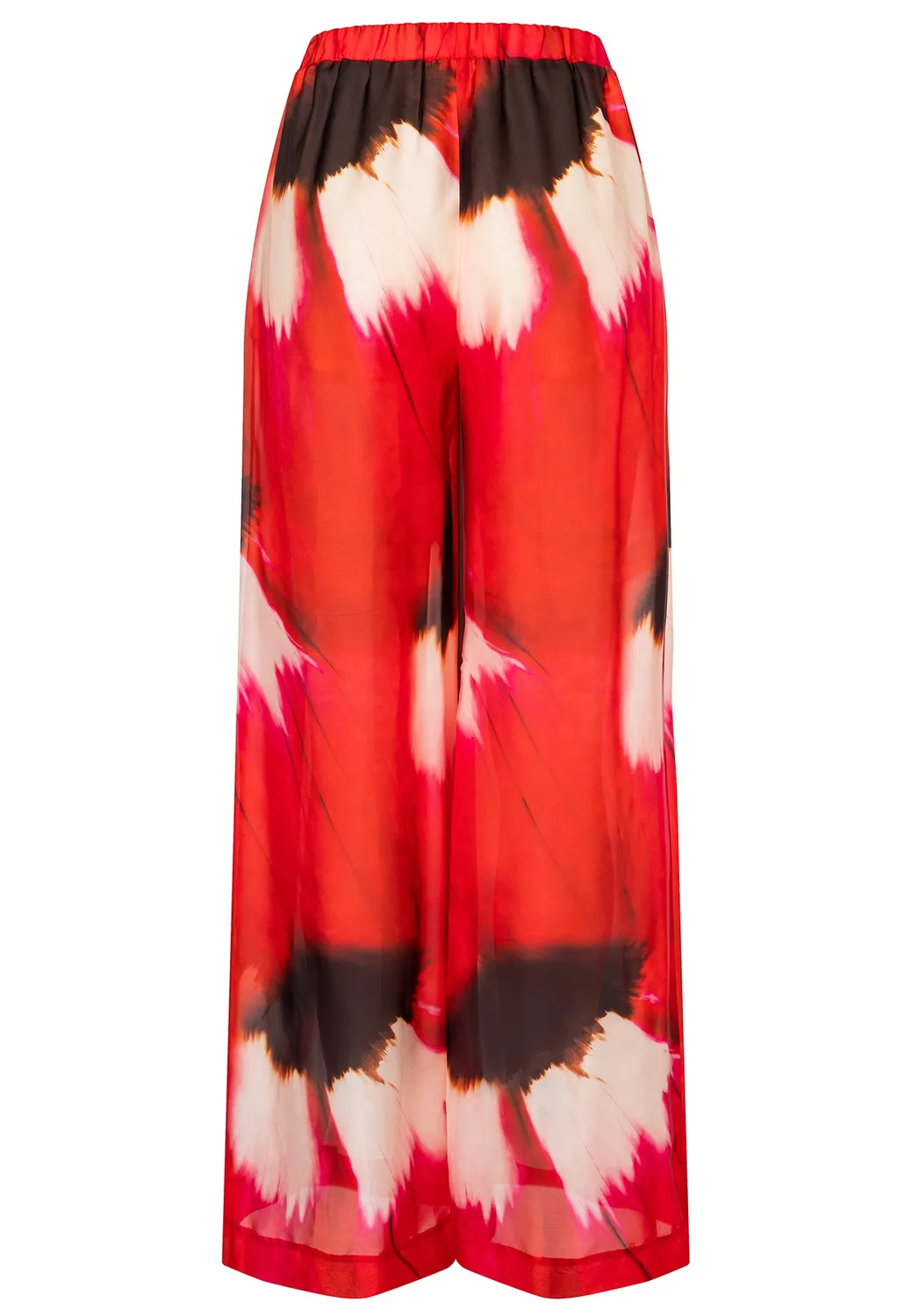 Ana Alcazar Dolth pantaloni palazzo chiffon rossi