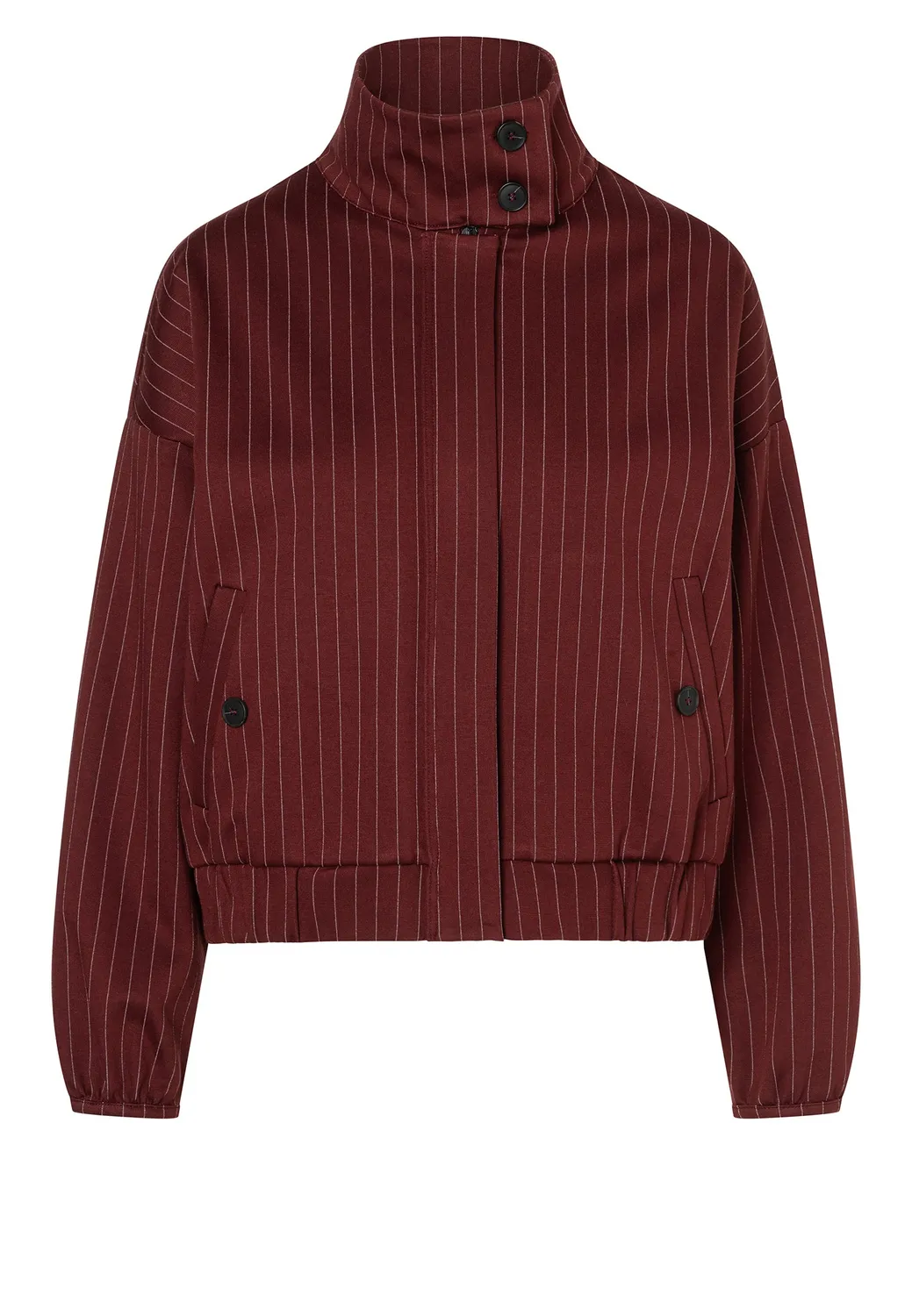 Ana Alcazar Enlyvo giacca bomber bordeaux gessata