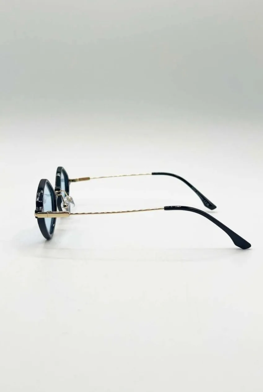 SVNX Diamond Shape occhiali sole neri oro
