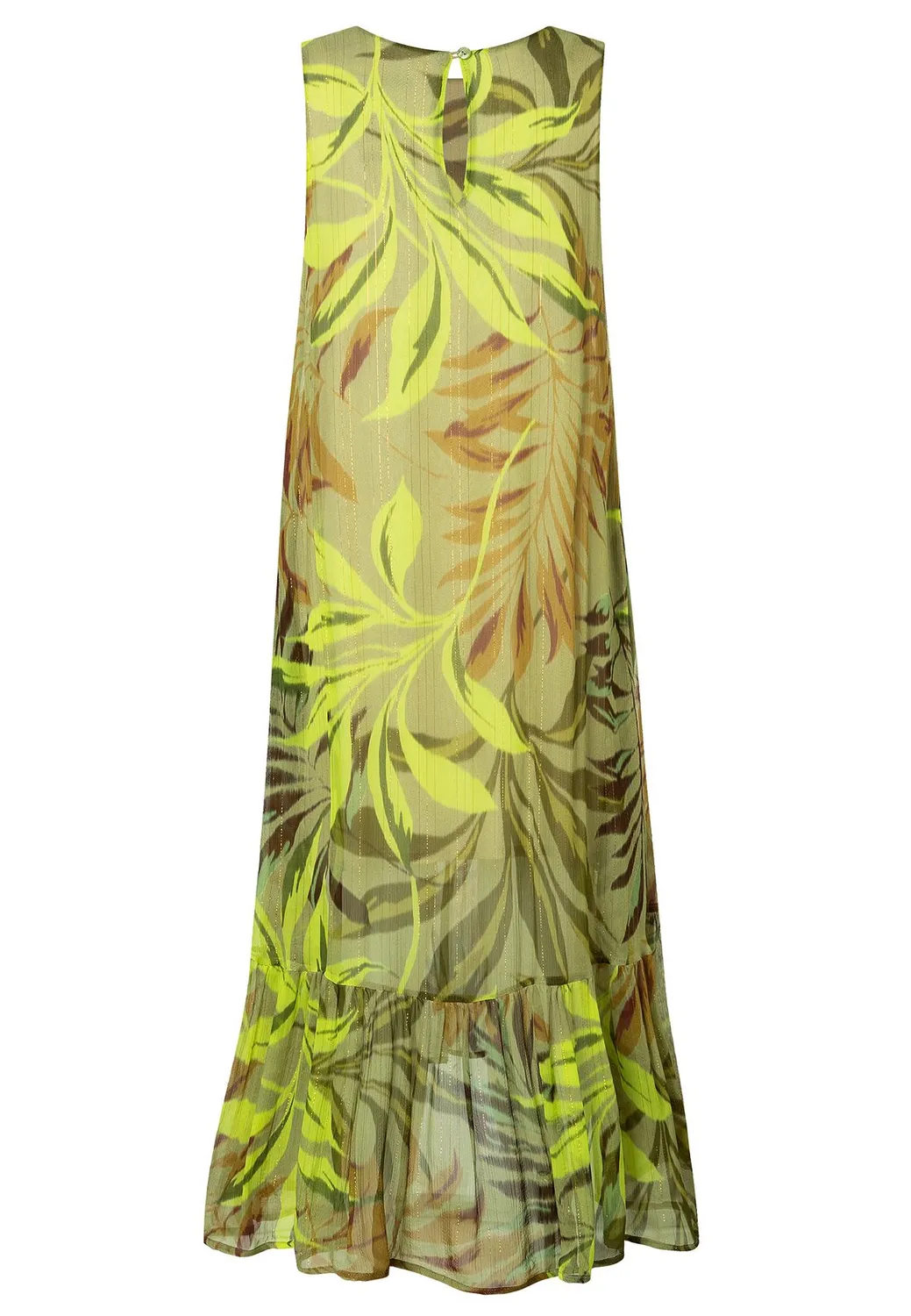 Ana Alcazar Zapara abito midi verde fantasia lurex