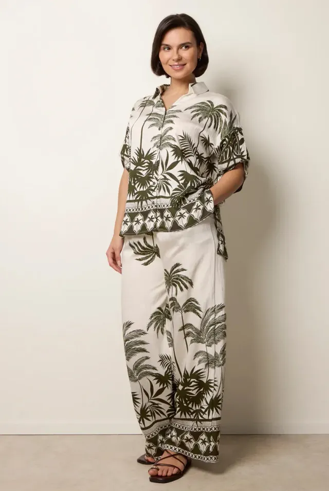 Blue Vanilla Palm Tree completo verde 2 pezzi gamba larga