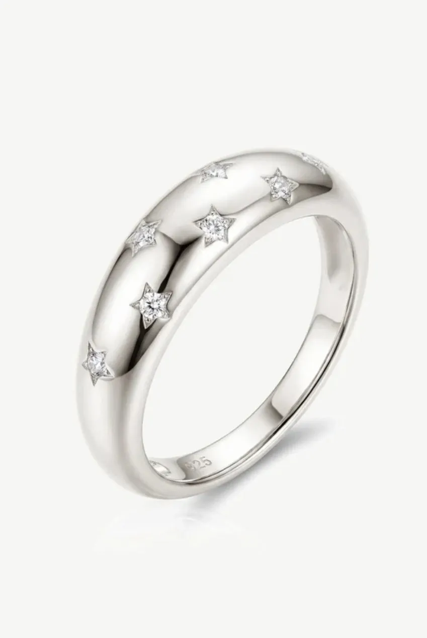 MUCHV Star Dome anello cupola moissanite oro M