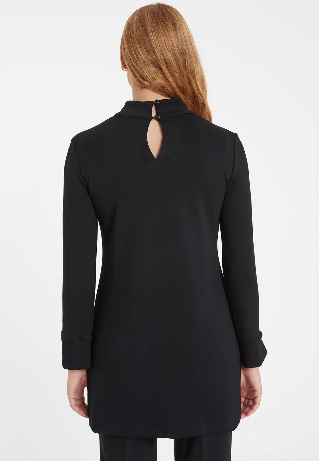 Ana Alcazar Semmi top nero elegante collo alto