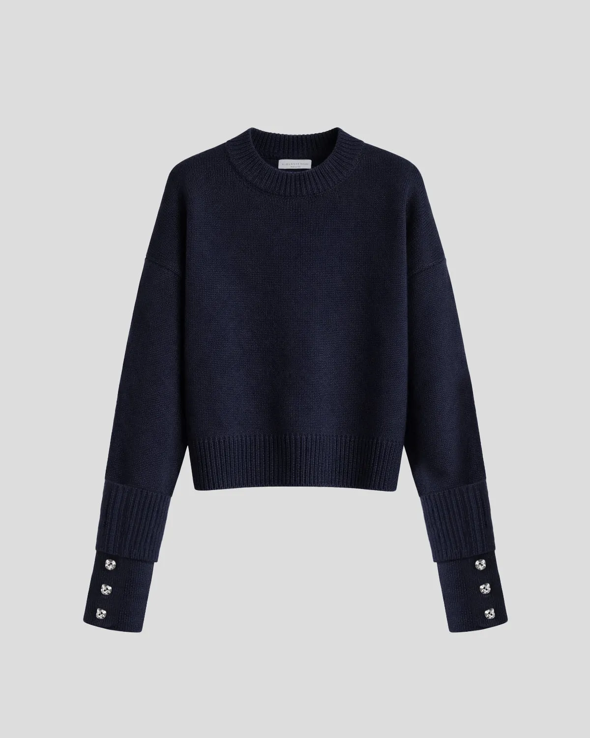 Violante Nessi Aaron maglione blu lana merino