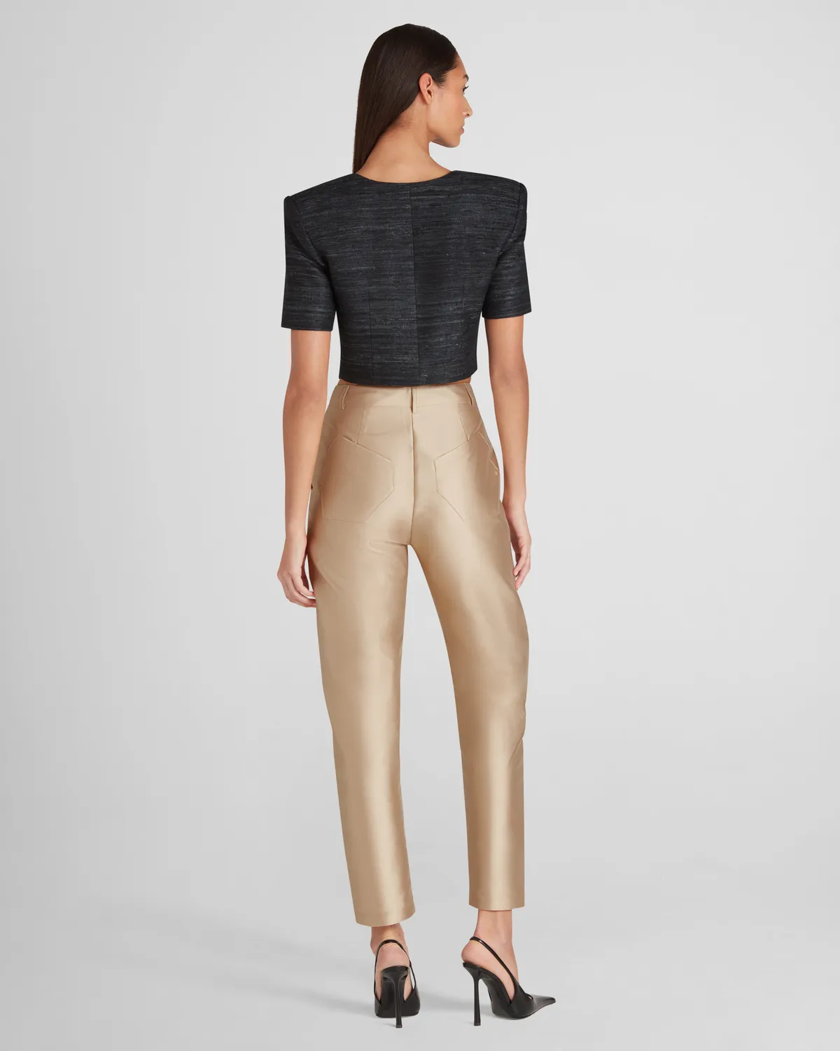 Violante Nessi New York pantaloni seta beige