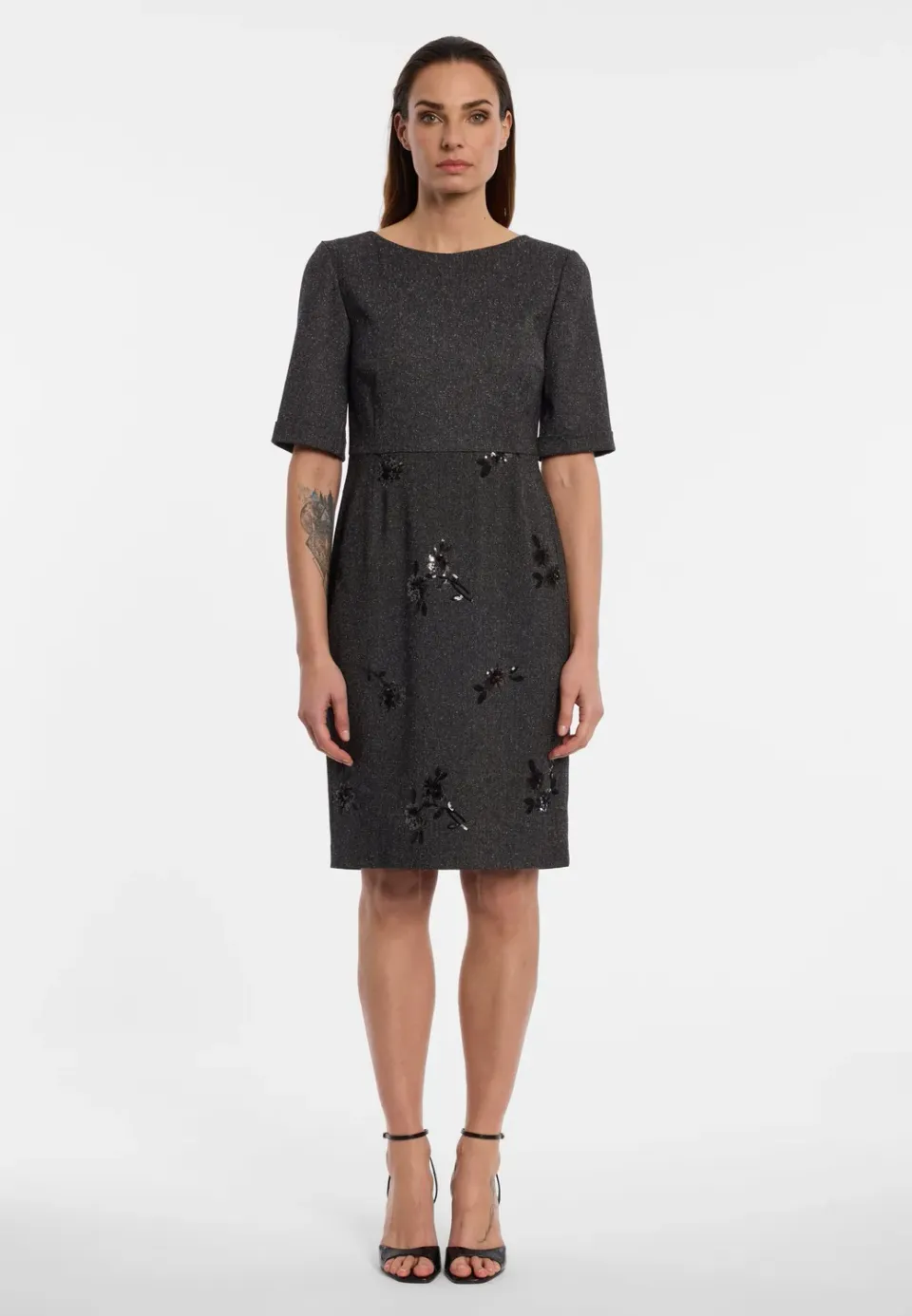 Ana Alcazar Enliratelle tubino tweed antracite