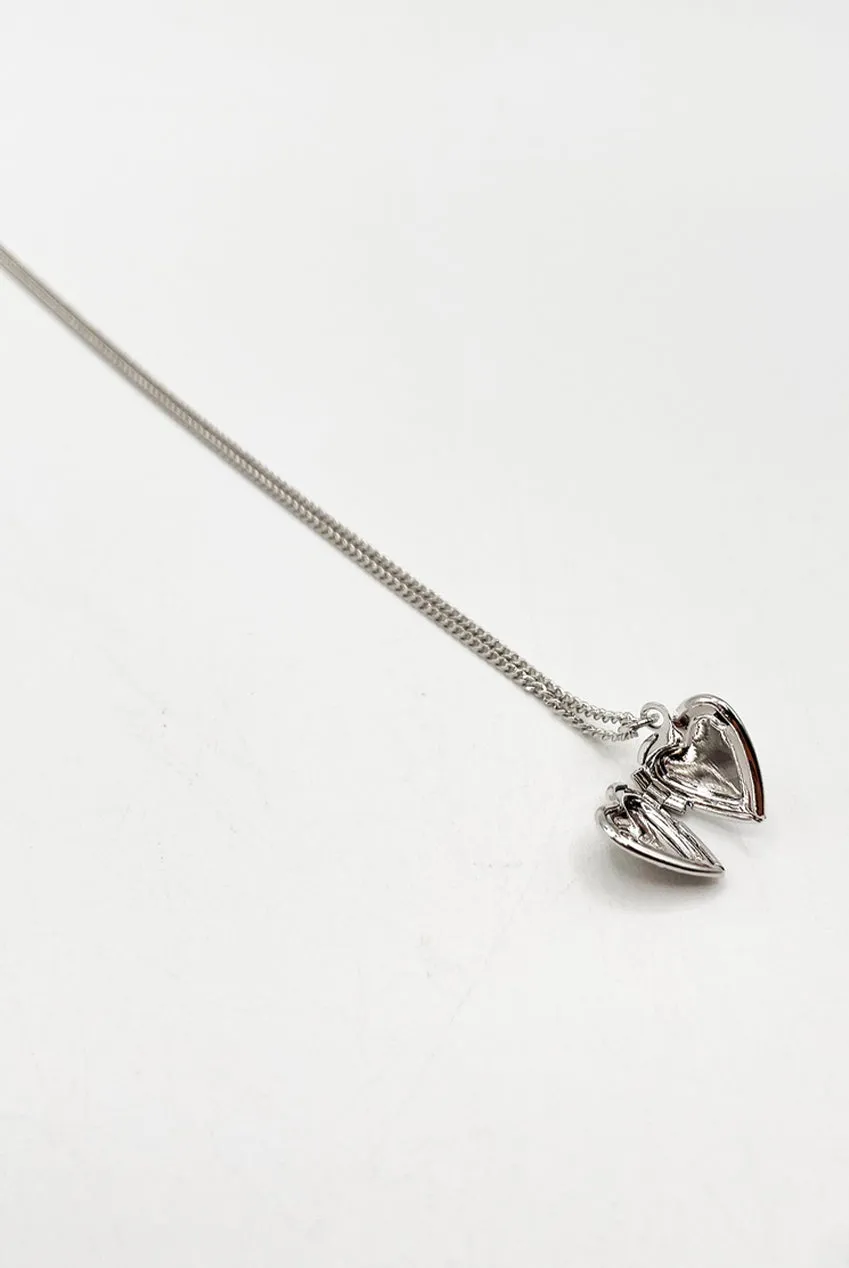 SVNX collana argento ciondolo cuore apribile coffret