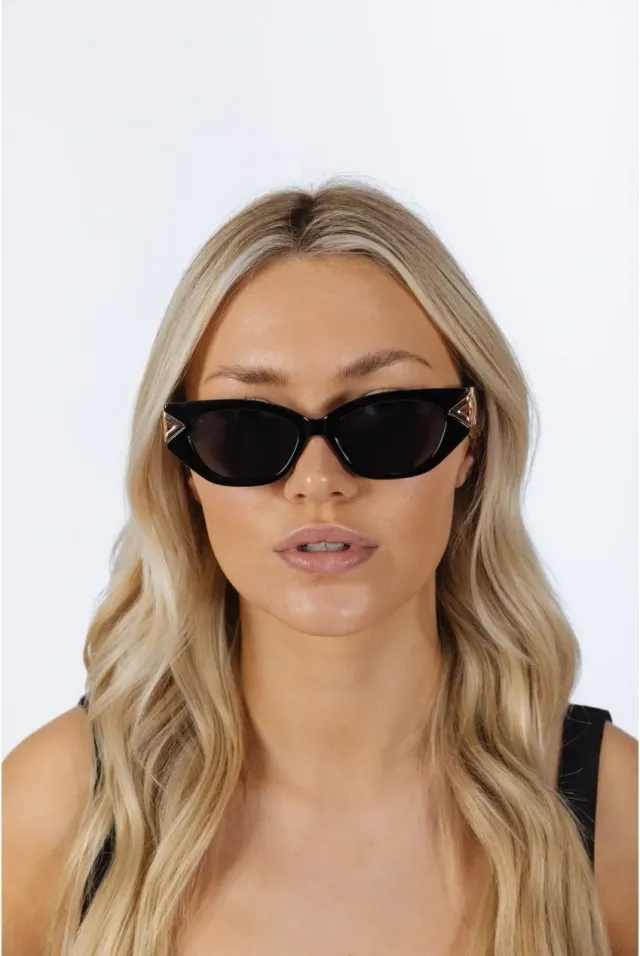 SVNX Cat-Eye Side Detail occhiali da sole nero