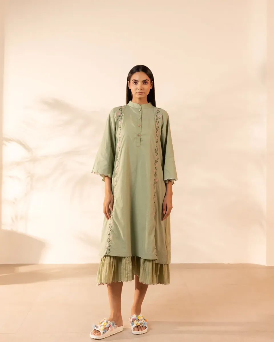Our Dve Bloomberry completo donna cotone verde chiaro