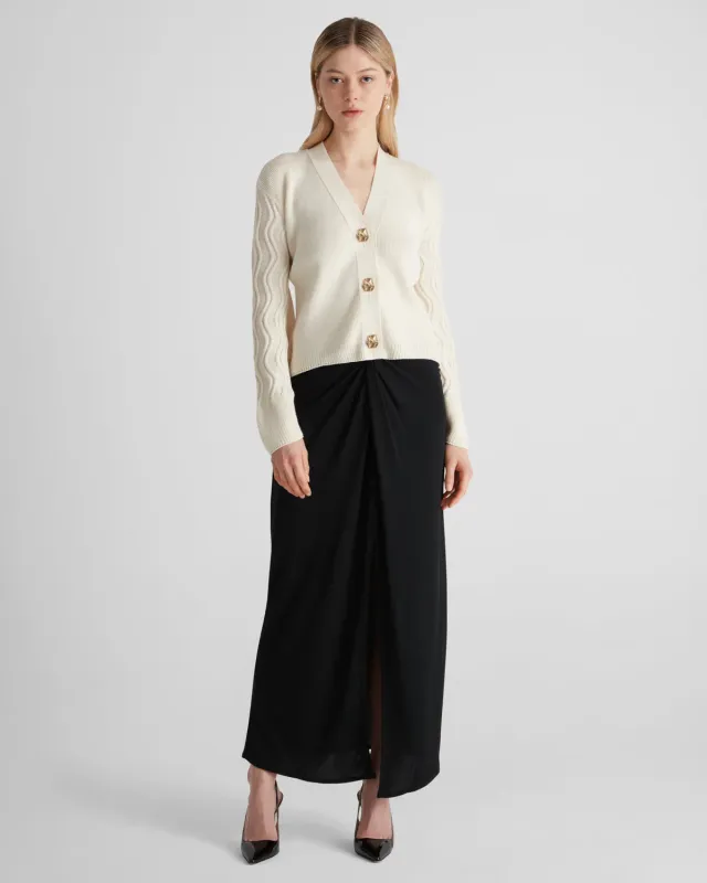 Violante Nessi Wei Wei cardigan avorio scollo V
