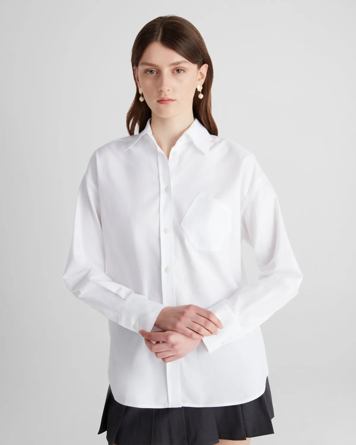 Violante Nessi Violi camicia bianca cotone oxford