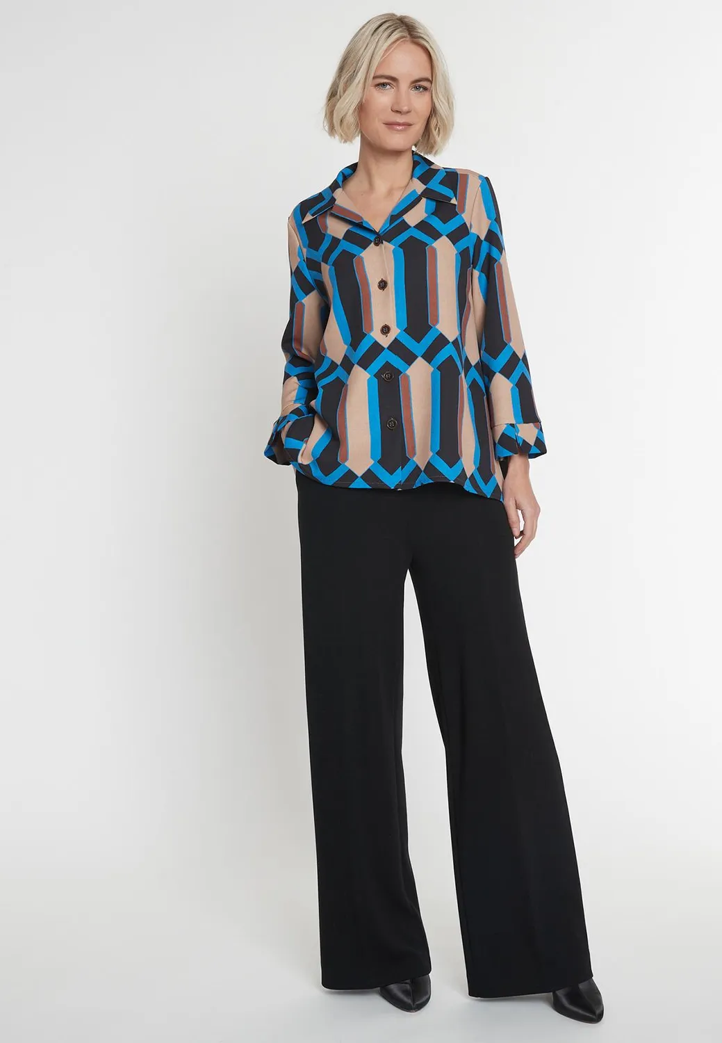 Ana Alcazar Majany camicia fantasia retrò casual
