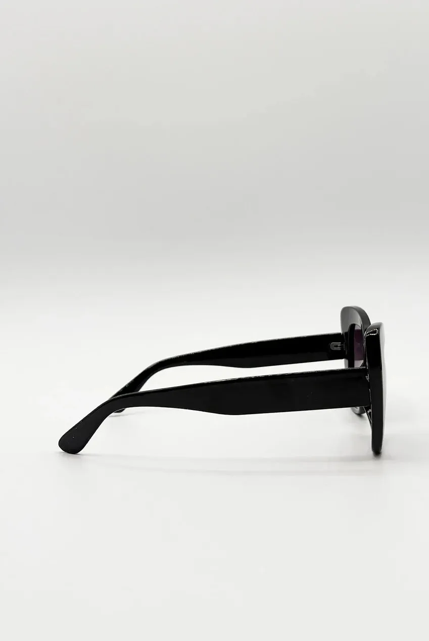 SVNX occhiali da sole cat-eye oversize neri
