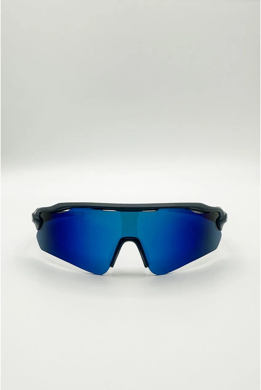 Goddiva SVNX Outdoor Sports Racer occhiali da sole blu