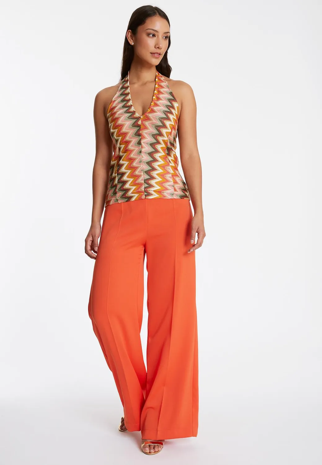 Ana Alcazar Poline top maglia fantasia zigzag