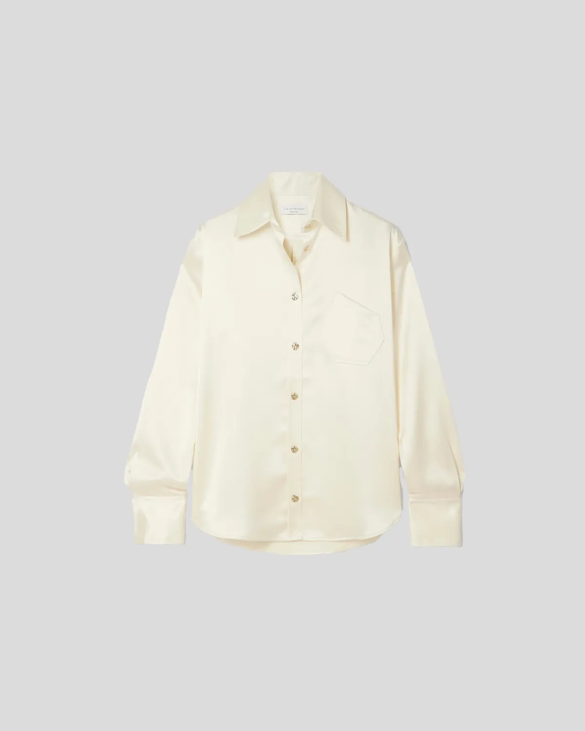 Violante Nessi Violi camicia avorio raso cady