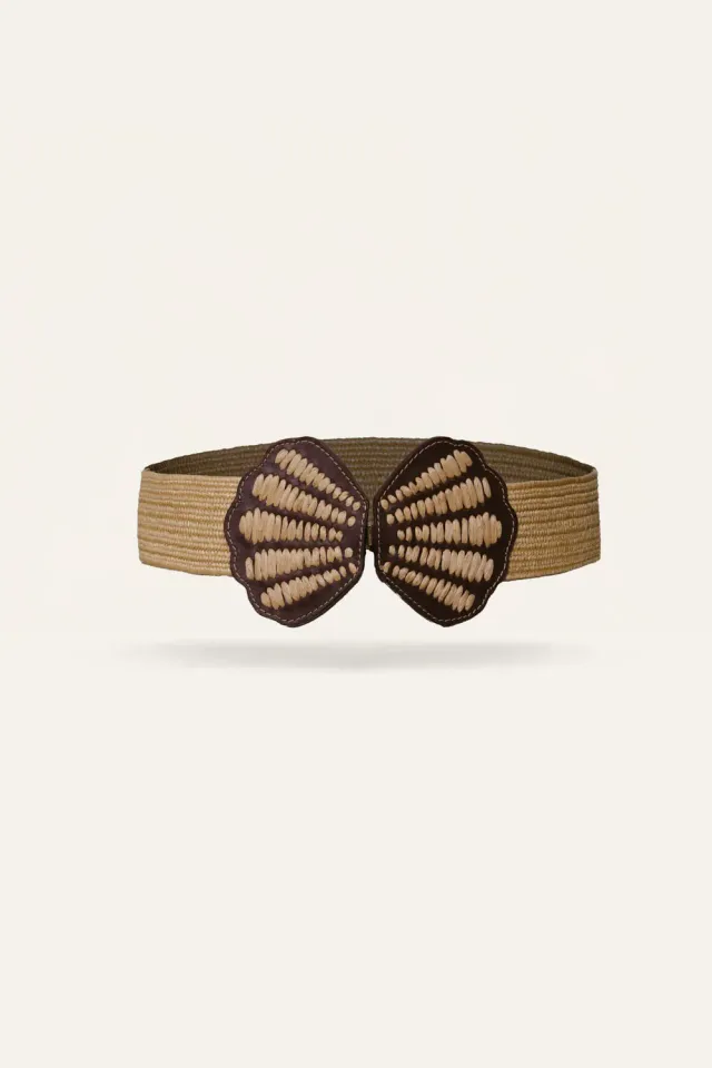 Johanna Ortiz Boho Seashells cintura larga sabbia