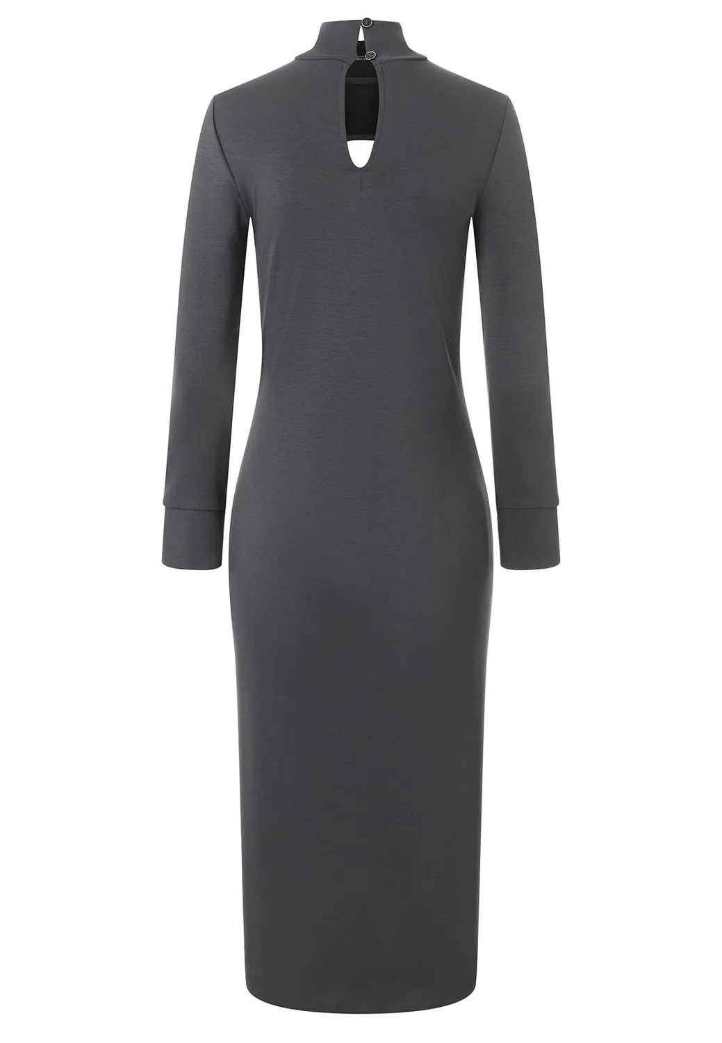 Ana Alcazar Melosa tubino grigio cut-out scollo alto