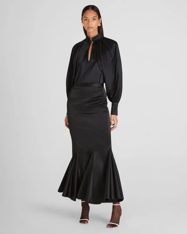 Violante Nessi Rossini camicia satin seta nero