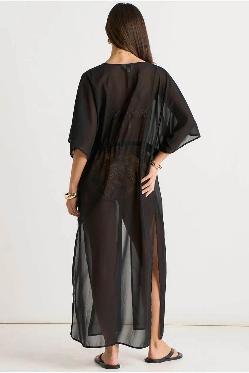 Gini London kimono mare nero leggero
