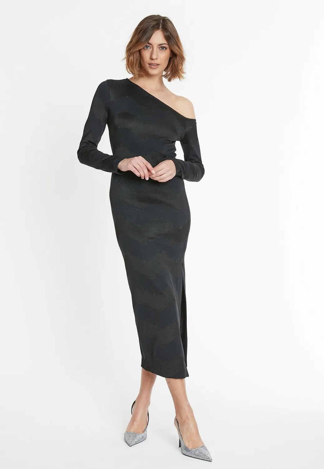 Ana Alcazar Sapja abito tubino midi lurex
