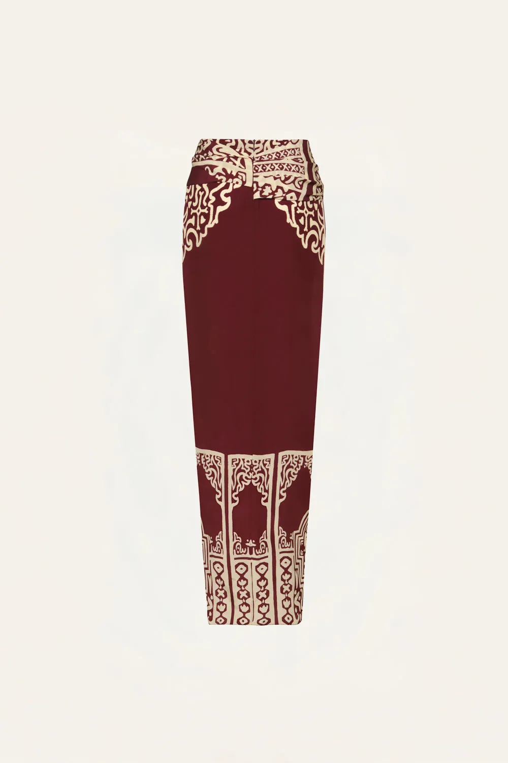 Johanna Ortiz Geometry Saddle gonna lunga vino seta
