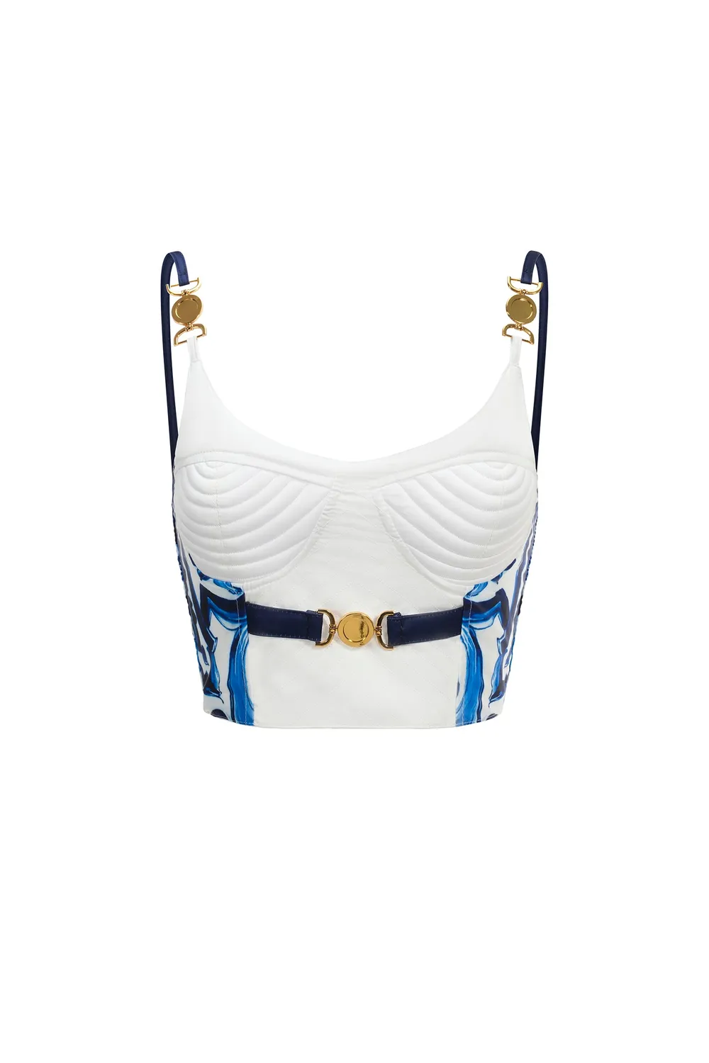 Bella Barnett Kaona Halter completo top+gonna blu S