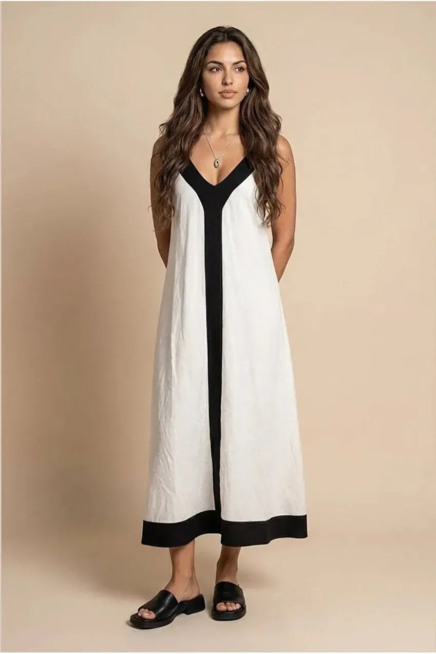 Urban Bliss Contrast abito maxi crema color-block