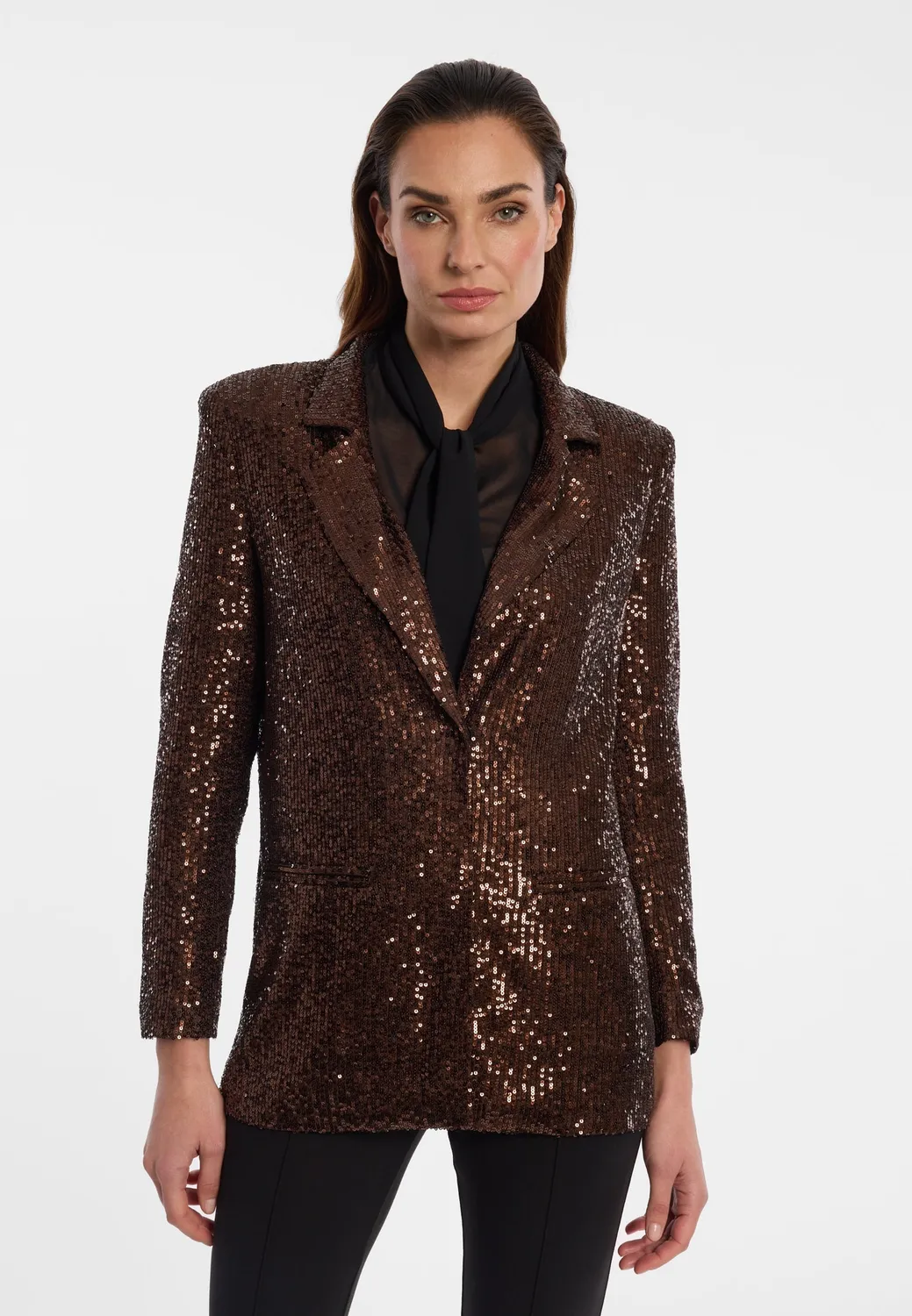 Ana Alcazar Eloberta blazer paillettes bronzo