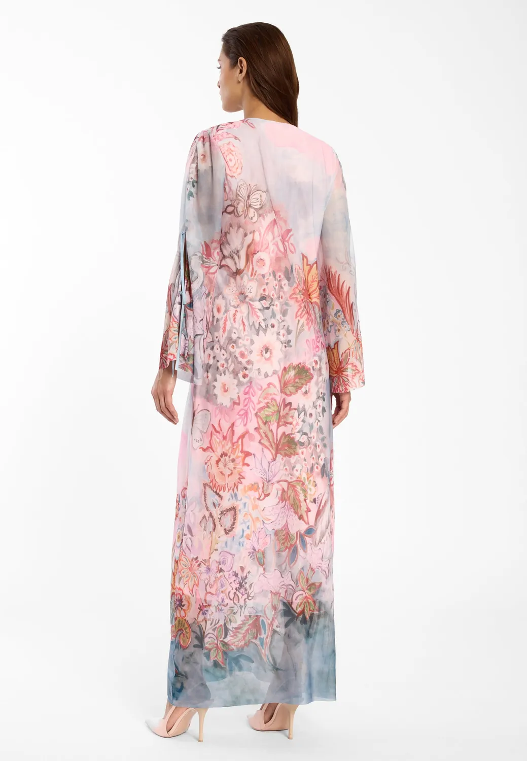 Ana Alcazar Desia vestito caftano maxi floreale