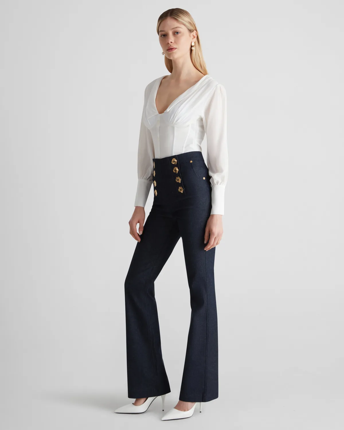 Violante Nessi Matisse Jeans Denim Blu Organico