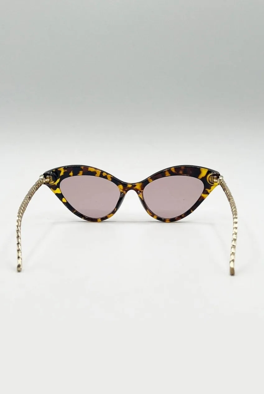 SVNX Cat Eye occhiali da sole tartarugato taglia unica UV400