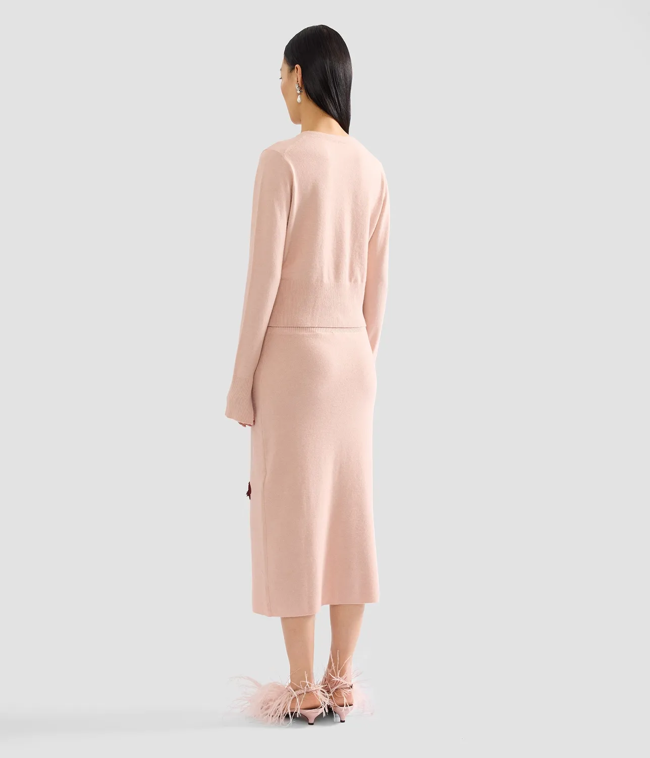 Erdem Embroidered Fitted cardigan rosa ricamo