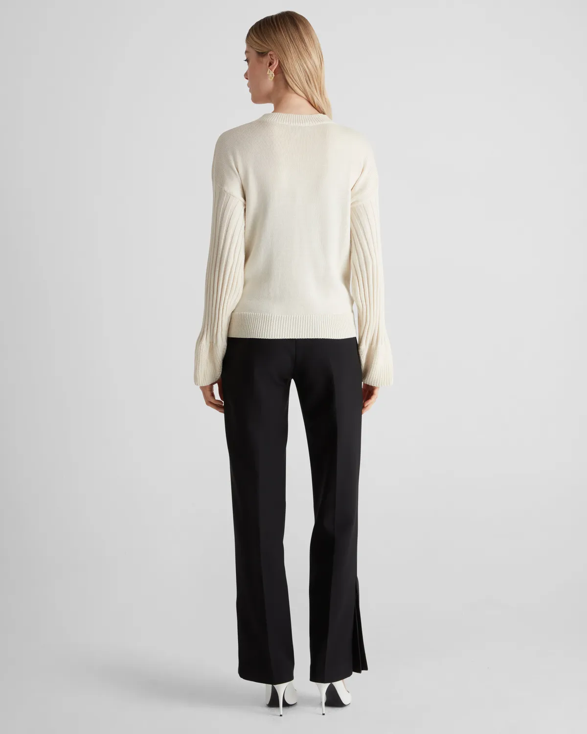 Violante Nessi Renny maglione avorio cashmere e cotone