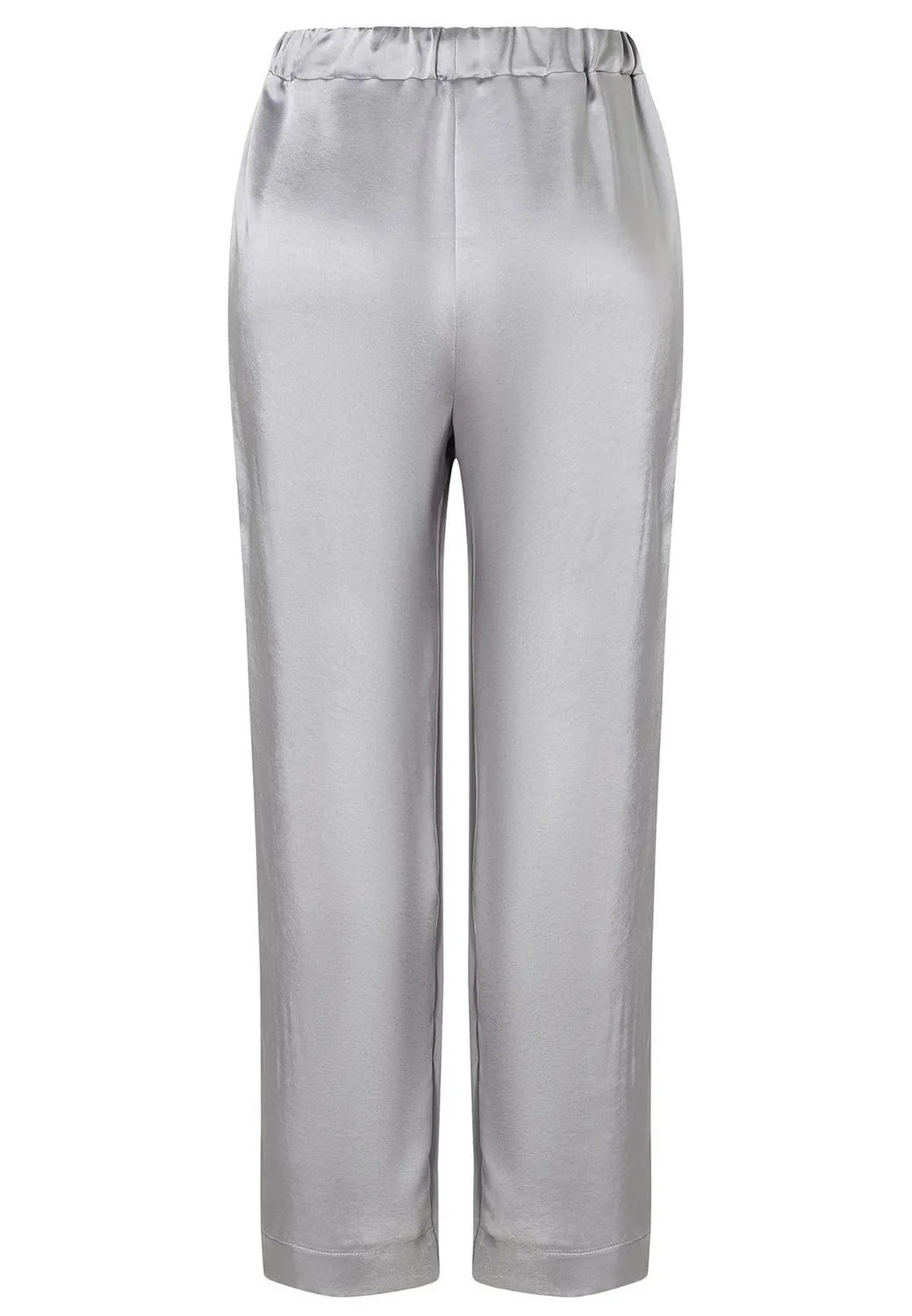 Ana Alcazar Sibby pantaloni satin argento coulisse