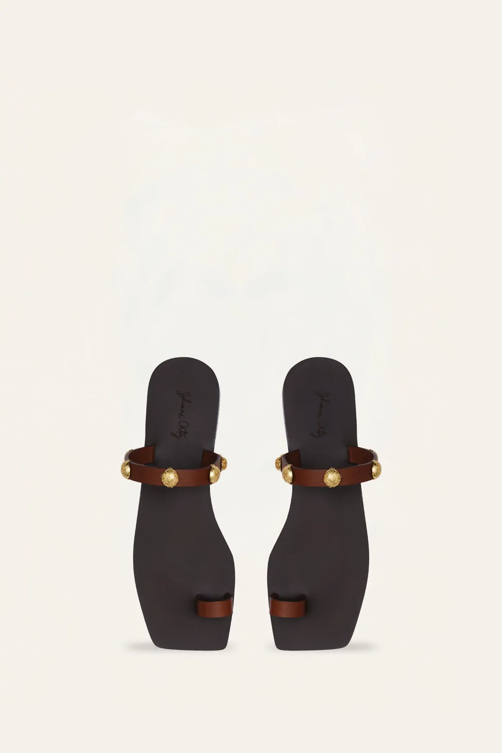 Johanna Ortiz Jungle Luxe sandali cuoio marrone