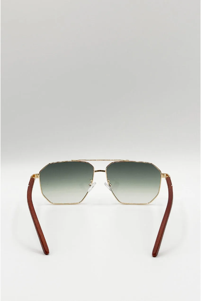 SVNX Retro Square occhiali da sole verdi navigator